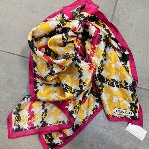 COACH Silk Patterned Scarf